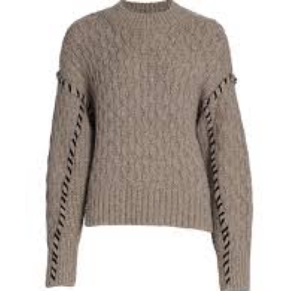 dh New York Zigzag Chunky Knit Sweater baby alpaca blend relaxed fit medium - Picture 1 of 8